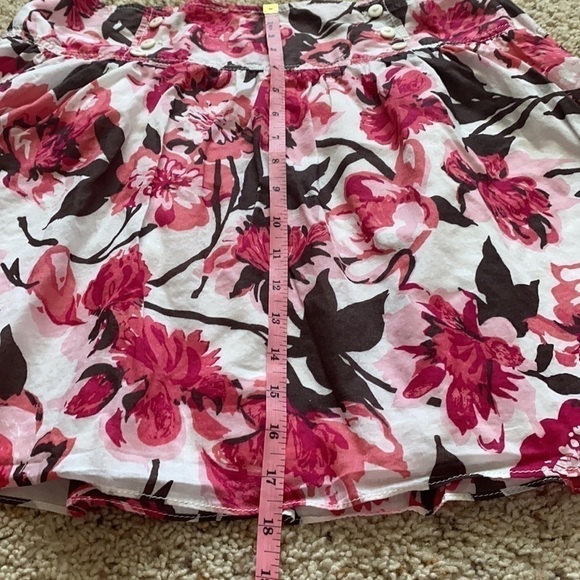 Ann Taylor LOFT Pink Floral Cotton Skirt 8 - Picture 7 of 7